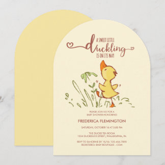 Cute Duckling Baby Shower Inbjudningar