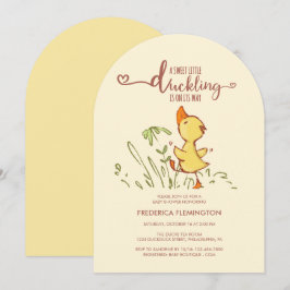 Cute Duckling Baby Shower Inbjudningar