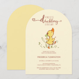 Cute Duckling Baby Shower Inbjudningar