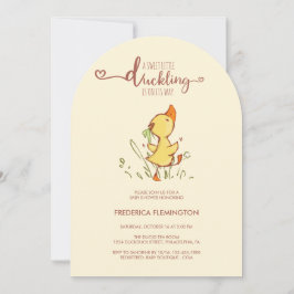 Cute Duckling Baby Shower Inbjudningar