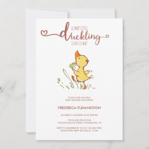 Cute Duckling Baby Shower Inbjudningar