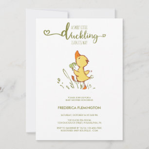 Cute Duckling Baby Shower Inbjudningar