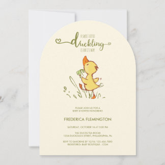 Cute Duckling Baby Shower Inbjudningar