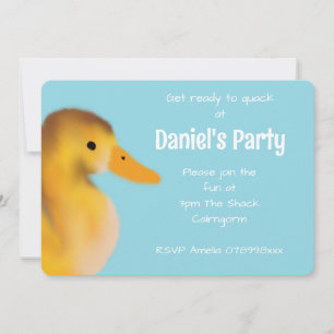 Cute Duckling Birthday-inbjudan Inbjudningar