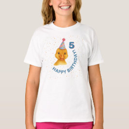 Cute Duckling Birthday Kids'TShirt - Anpassade T Shirt