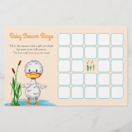 Cute Duckling i en dambabystövel i Bingo Card