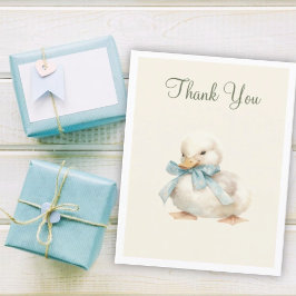 Cute Duckling med Tack för babybabybabyskor Kort