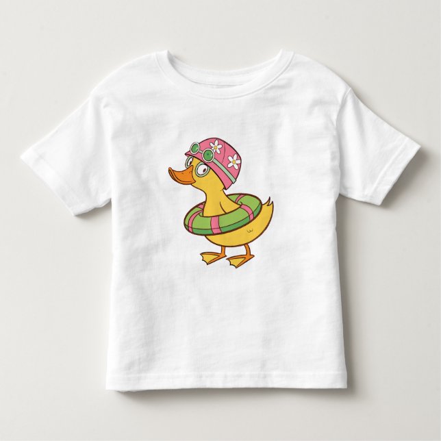 Cute Duckling Tecknad - Kids Summer T-Shirt (Framsida)