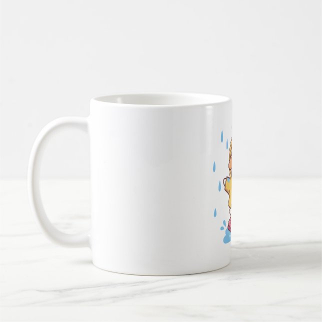 Cute Ducky i Gult Rainrock Kaffemugg (Vänster)