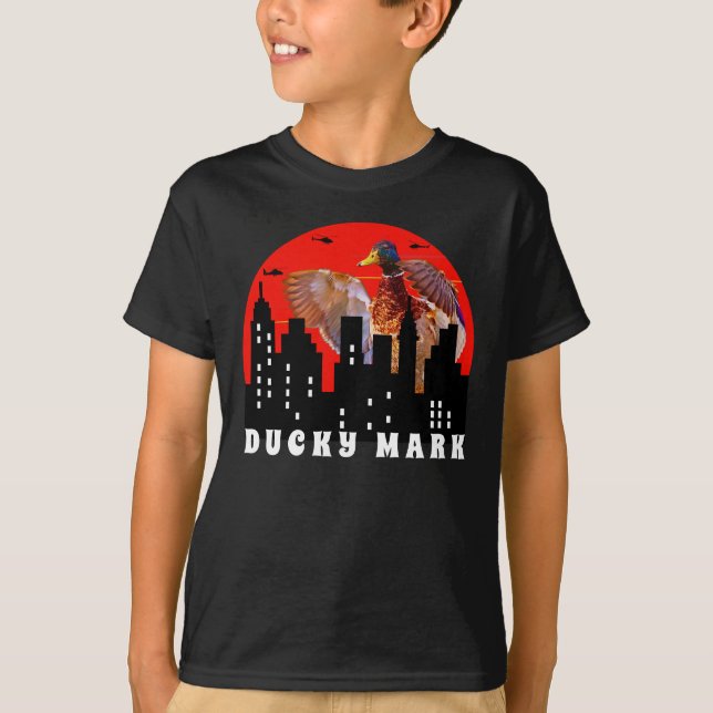 Cute Ducky Monster Halloween-matchande barn T Shirt (Framsida)