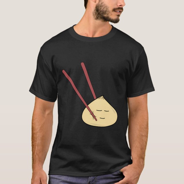 Cute Dumpling Funny Dim Sum T Shirt (Framsida)