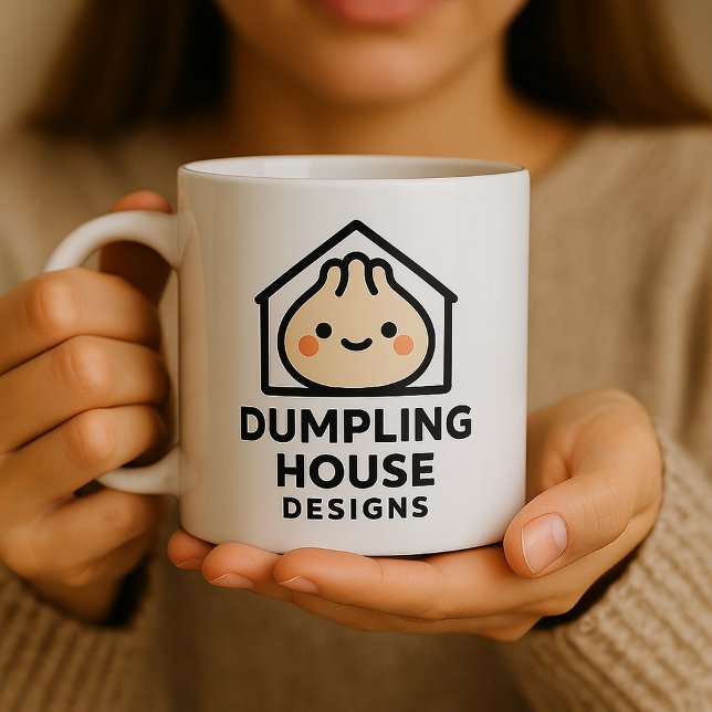 Cute Dumpling House Designer Logotyp Kaffemugg (Skapare uppladdad)