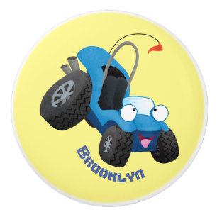 Cute dune-buggen utanför vägen fordon tecknad knopp