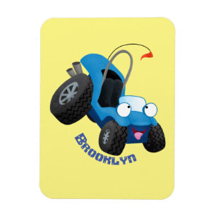Cute dune-buggen utanför vägen fordon tecknad magnet