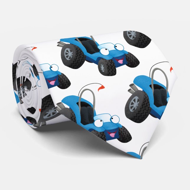 Cute dune-buggen utanför vägen fordon tecknad slips (Rullad)