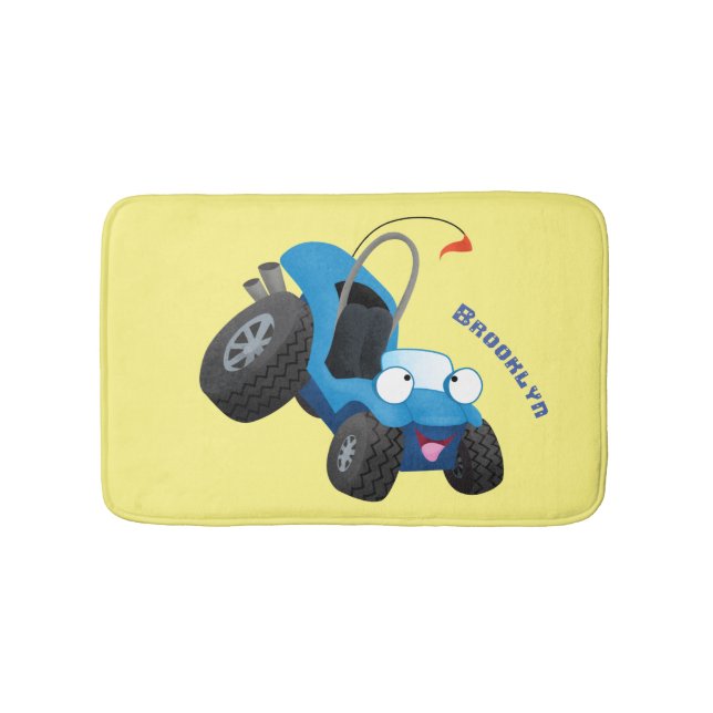 Cute dune buggy off road vehicle cartoon badrumsmatta (Framsidan)