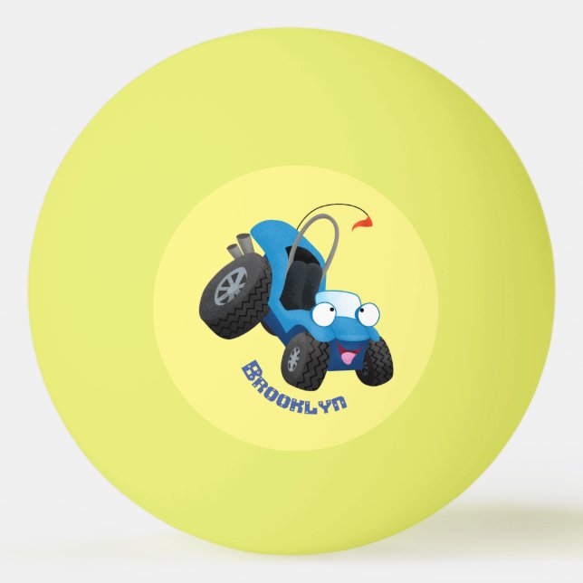 Cute dune buggy off road vehicle cartoon  pingisboll (Framsidan)