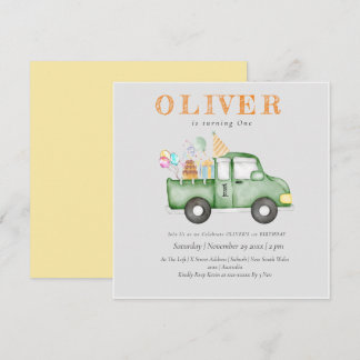 Cute Dusky-Grönt i alla åldrar Födelsedagsfest Inbjudningar