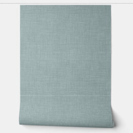 Cute Dusty Teal Blue Linen Look Texture