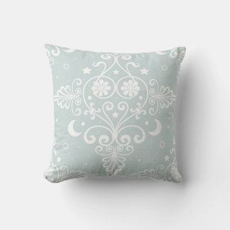 Cute Dusty Teal Boho Celestial Mönster Kudde