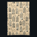 Cute Dutch Houses Amsterdam City Mönster Kökshandduk<br><div class="desc">Dansa ditt kök med den här coolan handduken. Gör en underbar hemmabio eller jubileumsgåva! Du kan anpassa den och även lägga till text. Kolla min affär efter mycket mer färg och mönster plus matchande köket saker!</div>