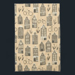 Cute Dutch Houses Amsterdam City Mönster Kökshandduk<br><div class="desc">Dansa ditt kök med den här coolan handduken. Gör en underbar hemmabio eller jubileumsgåva! Du kan anpassa den och även lägga till text. Kolla min affär efter mycket mer färg och mönster plus matchande köket saker!</div>