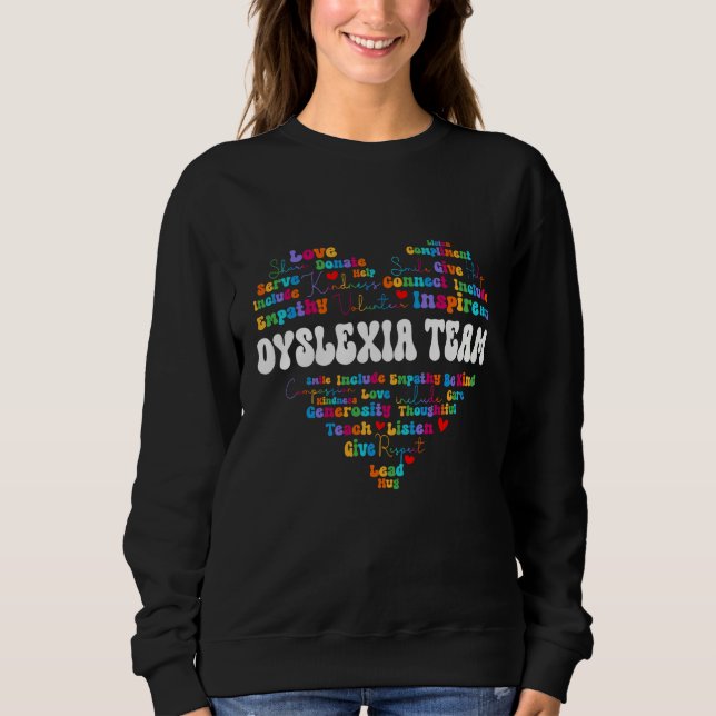 Cute Dyslexia Team Appreciation Week back to schoo T Shirt (Framsida)