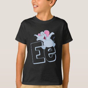 Cute E for Elephant - Kids ABCD English Alphabet T Shirt