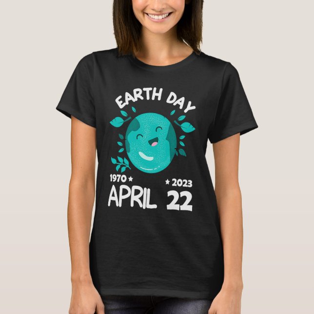 cute earth day 53rd anniversary earth day  15 t shirt (Framsida)