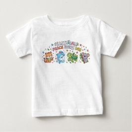 Cute Earth Day Animals - Peace Every Day Kids Baby T Shirt