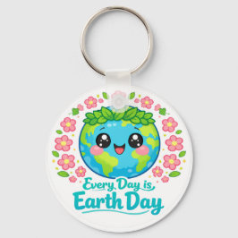 Cute Earth Day Keychain Nyckelring