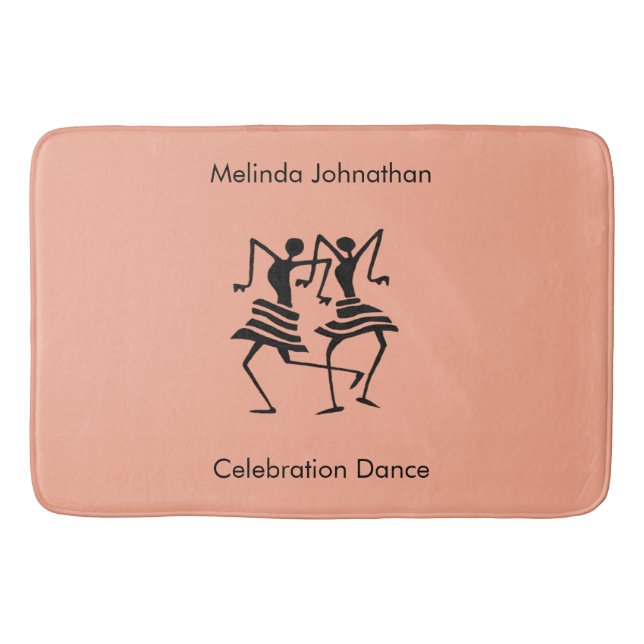 Cute Earth Färg silhouette Firande Badrumsmatta (Framsidan)