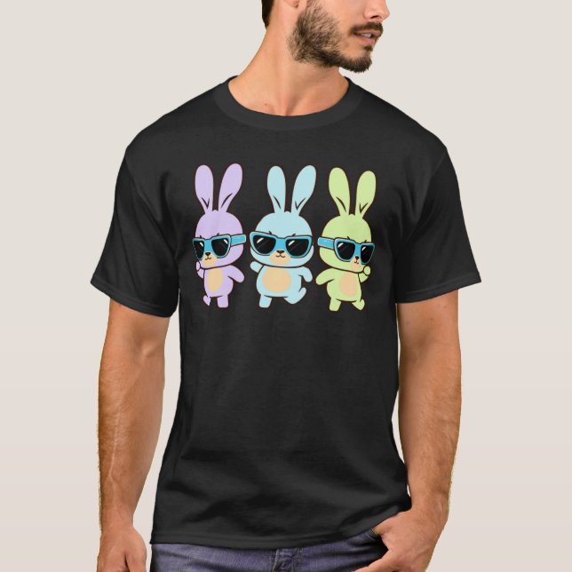 Cute Easter Bunnies Dancing Easter Day 2023 Boys G T Shirt (Framsida)