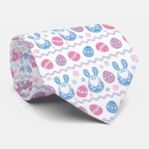 cute Easter bunny and eggs tiled pattern Slips