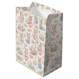 Cute Easter Bunny Floral Pattern - Pastel Spring