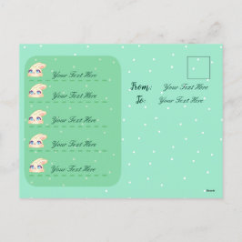 Cute Easter Bunny Hugging Egg Helg Vykort