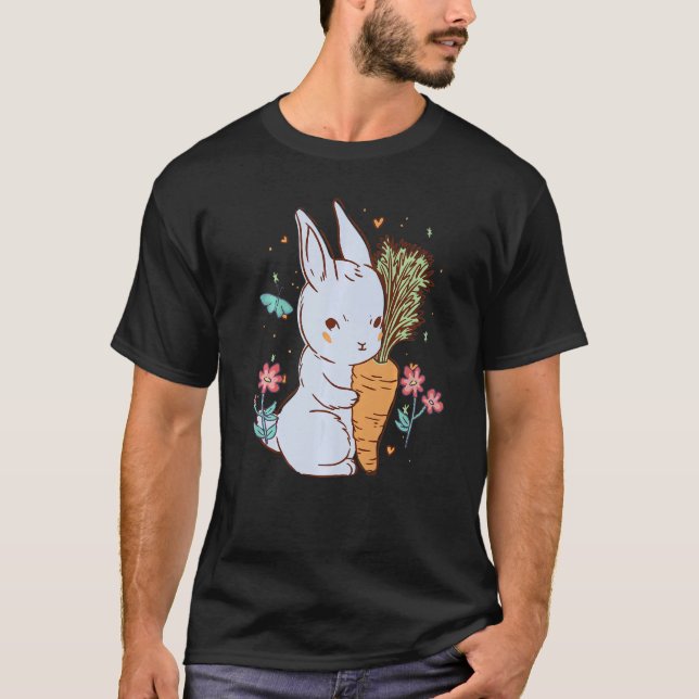 Cute Easter bunny Premium_2 T Shirt (Framsida)