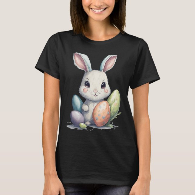 Cute Easter Bunny Pun Easter Eggs T Shirt (Framsida)