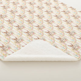 Cute Easter Bunny Sherpa Blanket
