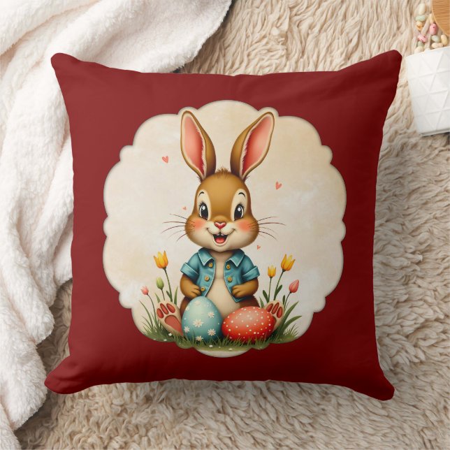 Cute Easter Bunny – Soft Frame - almofada Kudde (Filt)
