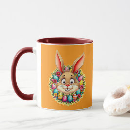 Cute Easter Bunny – Spring Flowers caneca Mugg