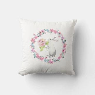 Cute Easter Bunny Throw Pillow Kudde
