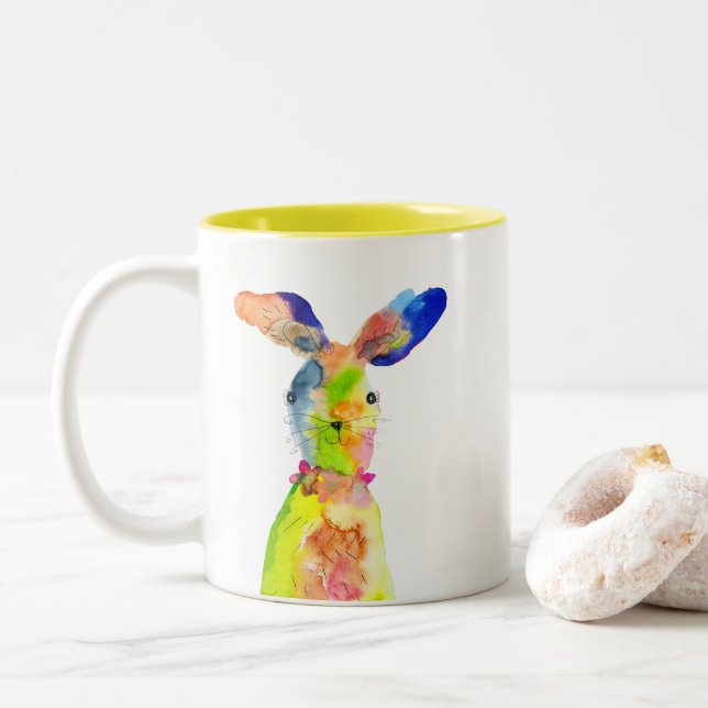 Cute Easter bunny  Två-Tonad Mugg (Med munk)