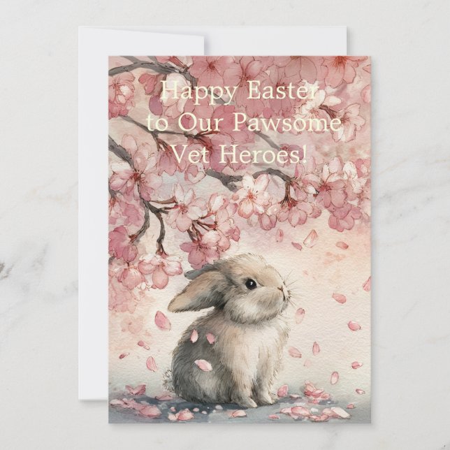 Cute Easter Card for Veterinary Personal Julkort (Framsida)