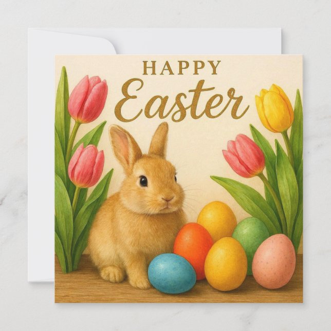 Cute Easter Card. Julkort (Framsida)