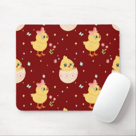 Cute Easter Chick with Pink Bow Seamless Pattern  Musmatta