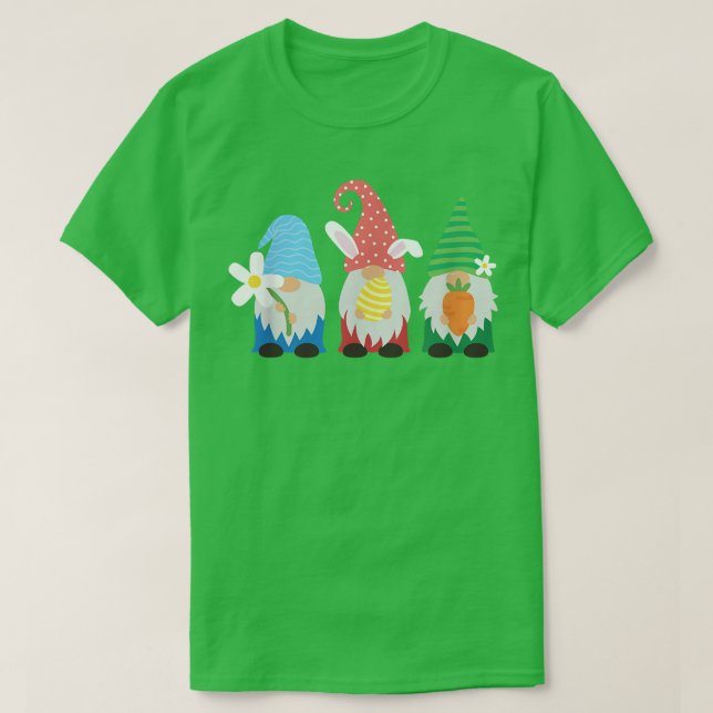 Cute Easter Egg Hunt Gnomes  T Shirt (Design framsida)