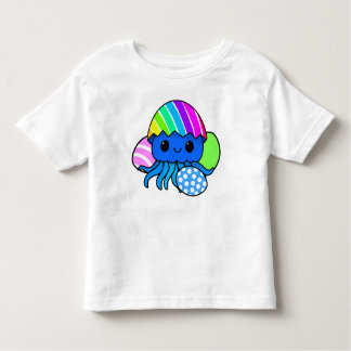Cute Easter Octopus Kids Shirt with Colorful Eggs T