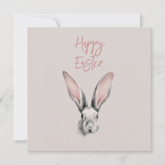 Cute Easter Rabbit in Minimalistic Style Inbjudningar