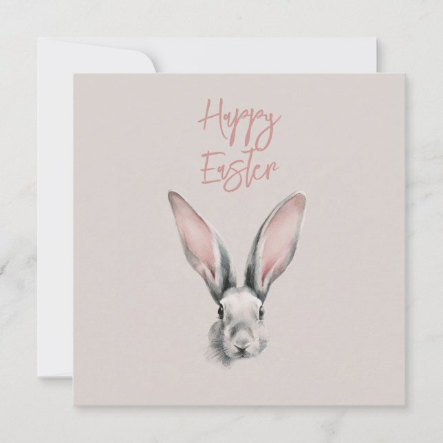 Cute Easter Rabbit in Minimalistic Style Inbjudningar (Framsida)